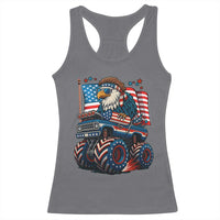Patriotic Eagle Driving Monster Truck Racerback Tank Top 4th of July USA Flag Freedom - Wonder Print Shop
