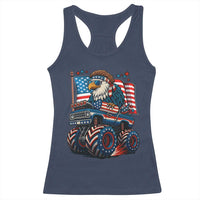 Patriotic Eagle Driving Monster Truck Racerback Tank Top 4th of July USA Flag Freedom - Wonder Print Shop