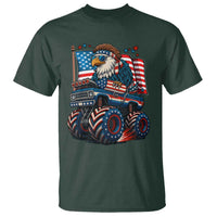 Patriotic Eagle Driving Monster Truck T Shirt 4th of July USA Flag Freedom - Wonder Print Shop