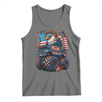 Patriotic Eagle Driving Monster Truck Tank Top 4th of July USA Flag Freedom - Wonder Print Shop