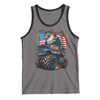 Patriotic Eagle Driving Monster Truck Tank Top 4th of July USA Flag Freedom - Wonder Print Shop