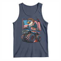 Patriotic Eagle Driving Monster Truck Tank Top 4th of July USA Flag Freedom - Wonder Print Shop