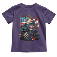 Patriotic Eagle Driving Monster Truck Toddler T Shirt 4th of July USA Flag Freedom - Wonder Print Shop