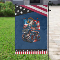 Patriotic Eagle Driving Monster Truck Garden Flag 4th of July USA Flag Freedom