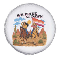 We Pride at Dawn Lesbian Cowgirl Spare Tire Cover Country Western Retro Graphic Pride Month