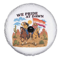 We Pride at Dawn Lesbian Cowgirl Spare Tire Cover Country Western Retro Graphic Pride Month