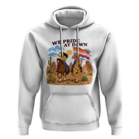 We Pride at Dawn Lesbian Cowgirl Hoodie Country Western Retro Graphic Pride Month