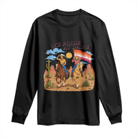 We Pride at Dawn Lesbian Cowgirl Long Sleeve Shirt Country Western Retro Graphic Pride Month