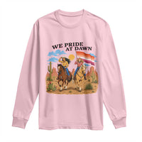 We Pride at Dawn Lesbian Cowgirl Long Sleeve Shirt Country Western Retro Graphic Pride Month