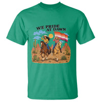 We Pride at Dawn Lesbian Cowgirl T Shirt Country Western Retro Graphic Pride Month