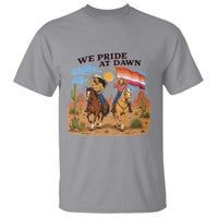 We Pride at Dawn Lesbian Cowgirl T Shirt Country Western Retro Graphic Pride Month