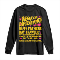 New Achievement Happy Fathers Day Crawler Long Sleeve Shirt Funny Gamer Dad LitRPG Gaming Milestone