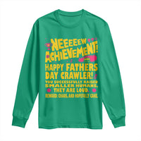 New Achievement Happy Fathers Day Crawler Long Sleeve Shirt Funny Gamer Dad LitRPG Gaming Milestone