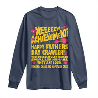 New Achievement Happy Fathers Day Crawler Long Sleeve Shirt Funny Gamer Dad LitRPG Gaming Milestone