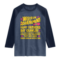 New Achievement Happy Fathers Day Crawler Raglan Shirt Funny Gamer Dad LitRPG Gaming Milestone