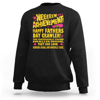 New Achievement Happy Fathers Day Crawler Sweatshirt Funny Gamer Dad LitRPG Gaming Milestone