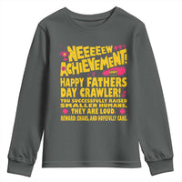 New Achievement Happy Fathers Day Crawler Youth Sweatshirt Funny Gamer Dad LitRPG Gaming Milestone