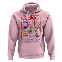 Cute Rainbow Dinosaur LGBTQ Ally Hoodie You Are Safe With Me Pride Month