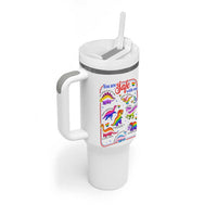 Cute Rainbow Dinosaur LGBTQ Ally Tumbler With Handle You Are Safe With Me Pride Month