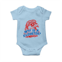 WTF Is A Kilometer Funny American Bald Eagle Baby Onesie Patriotic 4th of July Humor