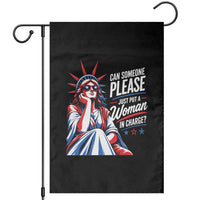 Patriotic Lady Liberty Feminist Graphic Garden Flag Can Someone Please Just Put A Woman In Charge Funny Feminism