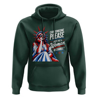 Patriotic Lady Liberty Feminist Graphic Hoodie Can Someone Please Just Put A Woman In Charge Funny Feminism