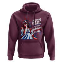 Patriotic Lady Liberty Feminist Graphic Hoodie Can Someone Please Just Put A Woman In Charge Funny Feminism