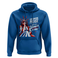 Patriotic Lady Liberty Feminist Graphic Hoodie Can Someone Please Just Put A Woman In Charge Funny Feminism