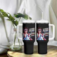 Patriotic Lady Liberty Feminist Graphic Tumbler With Handle Can Someone Please Just Put A Woman In Charge Funny Feminism