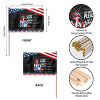 Lady Liberty Feminist Graphic Patriotic Handheld Flag Can Someone Please Just Put A Woman In Charge Funny Feminism