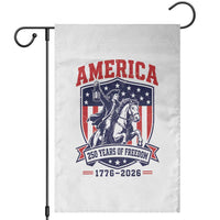 250 Years of Freedom Paul Revere Midnight Ride Garden Flag Patriotic Historical Revolution American Flag Shield