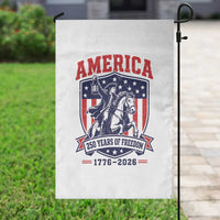 250 Years of Freedom Paul Revere Midnight Ride Garden Flag Patriotic Historical Revolution American Flag Shield