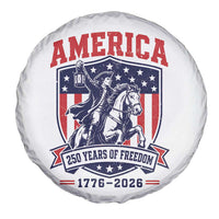 250 Years of Freedom Paul Revere Midnight Ride Spare Tire Cover Patriotic Historical Revolution American Flag Shield