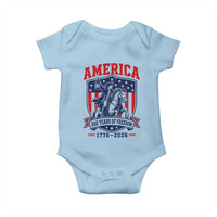 250 Years of Freedom Paul Revere Midnight Ride Baby Onesie Patriotic Historical Revolution American Flag Shield