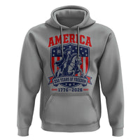 250 Years of Freedom Paul Revere Midnight Ride Hoodie Patriotic Historical Revolution American Flag Shield