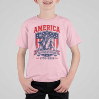250 Years of Freedom Paul Revere Midnight Ride T Shirt For Kid Patriotic Historical Revolution American Flag Shield