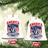 250 Years of Freedom Paul Revere Midnight Ride Ceramic Ornament Patriotic Historical Revolution American Flag Shield