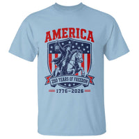 250 Years of Freedom Paul Revere Midnight Ride T Shirt Patriotic Historical Revolution American Flag Shield