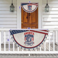 250 Years of Freedom Paul Revere Midnight Ride Patriotic Fan Flag Historical Revolution American Flag Shield