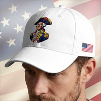 George Washington Patriotic History Graphic Baseball Cap Liberty Looks Good On Me 4th of July Founding Father Humor