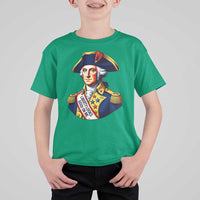 George Washington Patriotic History Graphic T Shirt For Kid Liberty Looks Good On Me 4th of July Founding Father Humor