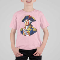 George Washington Patriotic History Graphic T Shirt For Kid Liberty Looks Good On Me 4th of July Founding Father Humor