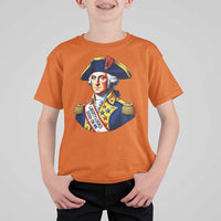 George Washington Patriotic History Graphic T Shirt For Kid Liberty Looks Good On Me 4th of July Founding Father Humor