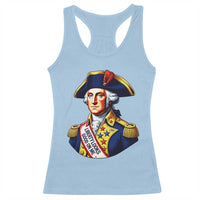George Washington Patriotic History Graphic Racerback Tank Top Liberty Looks Good On Me 4th of July Founding Father Humor