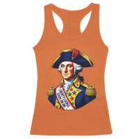 George Washington Patriotic History Graphic Racerback Tank Top Liberty Looks Good On Me 4th of July Founding Father Humor