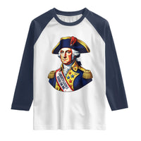 George Washington Patriotic History Graphic Raglan Shirt Liberty Looks Good On Me 4th of July Founding Father Humor