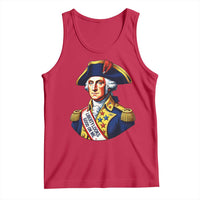 George Washington Patriotic History Graphic Tank Top Liberty Looks Good On Me 4th of July Founding Father Humor