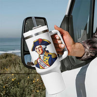 George Washington Patriotic History Graphic Tumbler With Handle Liberty Looks Good On Me 4th of July Founding Father Humor