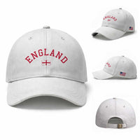 Vintage England Flag Pride Baseball Cap Patriotic St Georges Cross Heritage