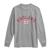 Vintage England Flag Pride Long Sleeve Shirt Patriotic St Georges Cross Heritage